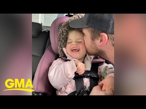 Little girl has sweetest reaction to hearing dad’s voice