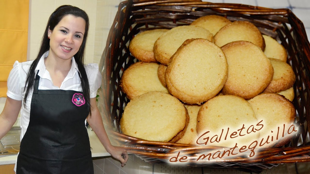 ♥ Receta: GALLETAS DE MANTEQUILLA ¡SOLO 4 INGREDIENTES! Rápidas y muy fáciles. ♥