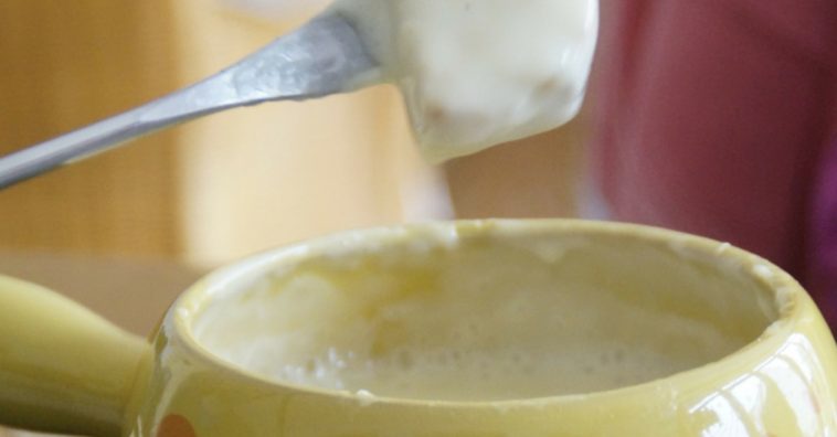 Fondue de verduras con queso