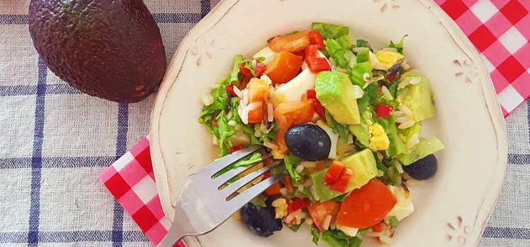 ensaladas completas como plato unico arroz guacamole