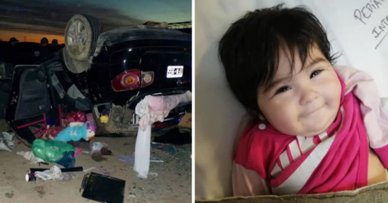 Bebé lanzado del coche tras un accidente sobrevive sin ningún rasguño