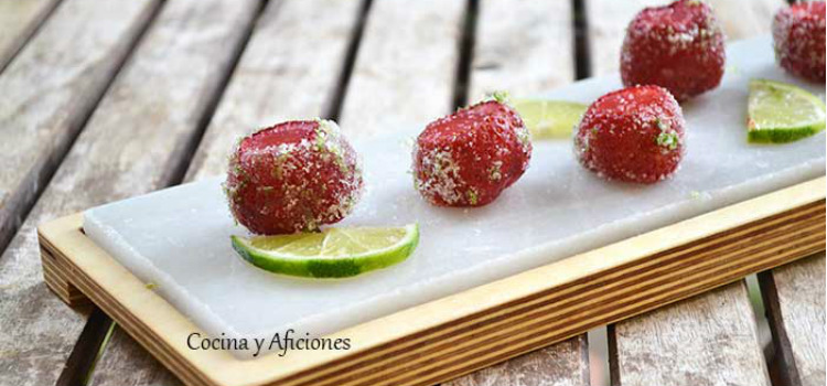 Fresas rellenas de fresa y tequila Recetas con frutas