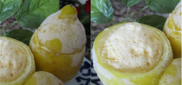 Limones helados rellenos de mousse de limon Recetas con frutas