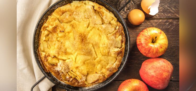 Tarta de manzana de sarten de hierro de la abuela sarten sarten