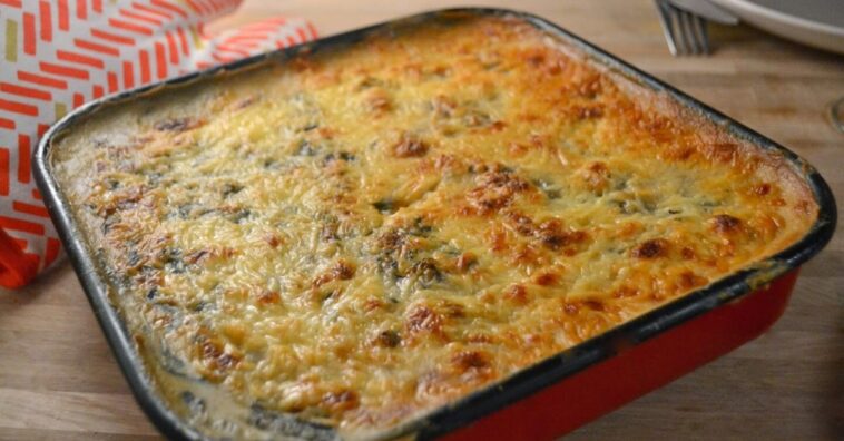 acelgas con queso al horno