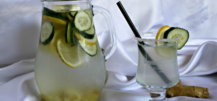 agua de jengibre y limon