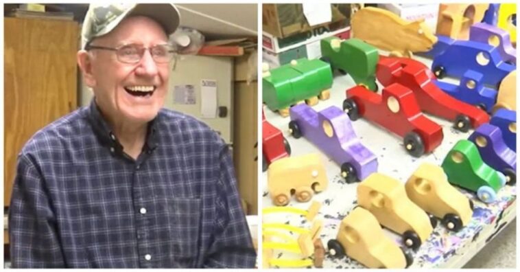 anciano de 80 años fabrica juguetes para los niños necesitados