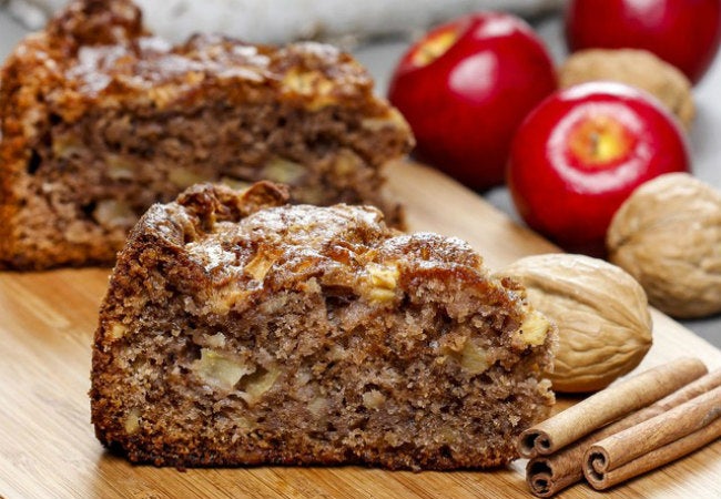 tarta de manzana en la licuadora