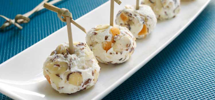 lanches com nozes de queijo
