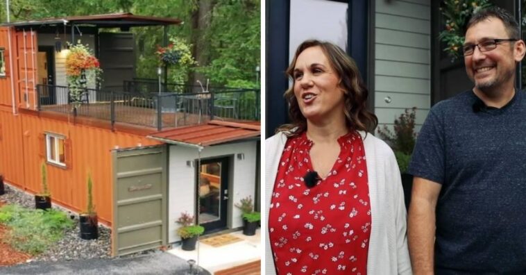 casa en un contenedor para librarse de las deudas