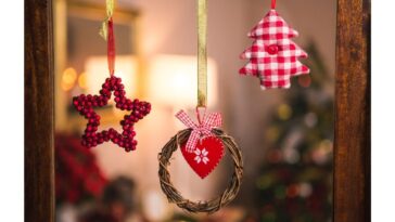 Decoración de las ventanas para la Navidad