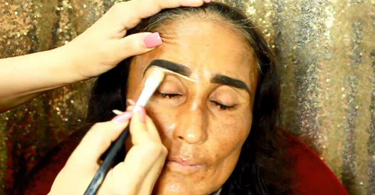 dejó a una mujer descuidada muy bonita