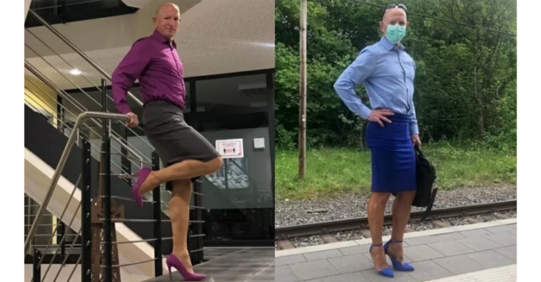 Hetero, ingeniero de 61 años, usa faldas y tacones