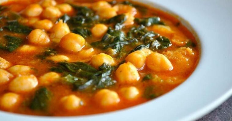 garbanzos con espinacas