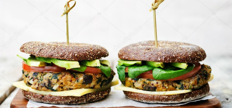 hamburguesa vegana de espinacas y quinoa