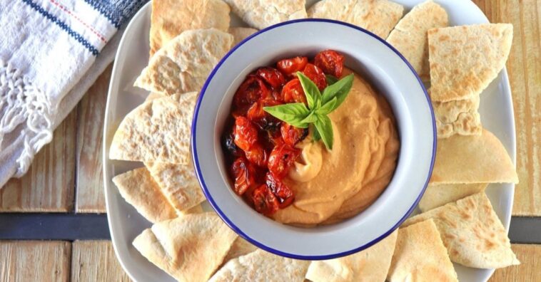 hummus de tomates cherrys asados