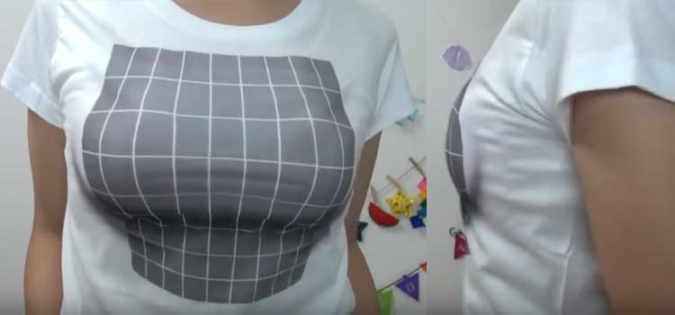 ilusion optica en vestuario camiseta
