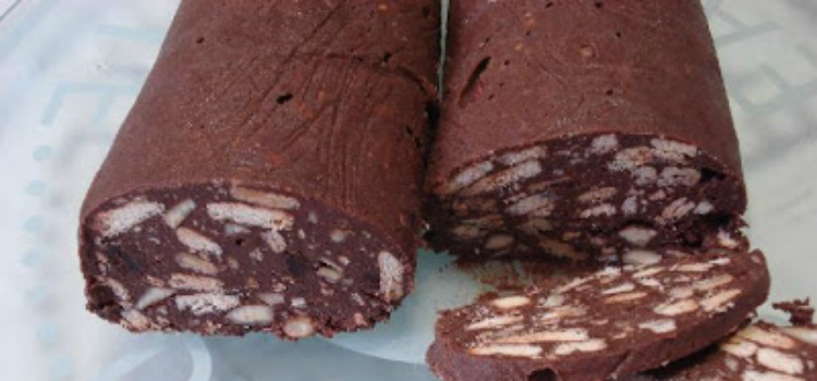 postres sin horno salame chocolate