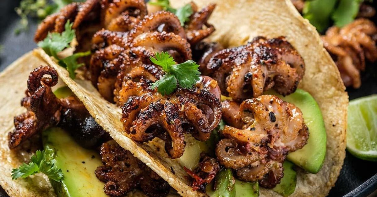 Cómo hacer tacos de pulpo zarandeado en sartén