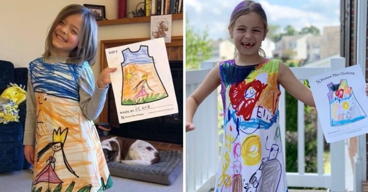 tienda de ropa convierte los dibujos de los pequeños en diseños de ropa