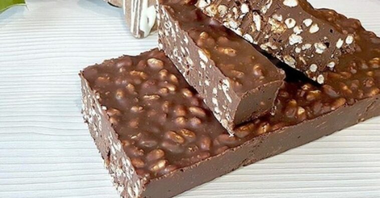 turrón de chocolate con arroz inflado